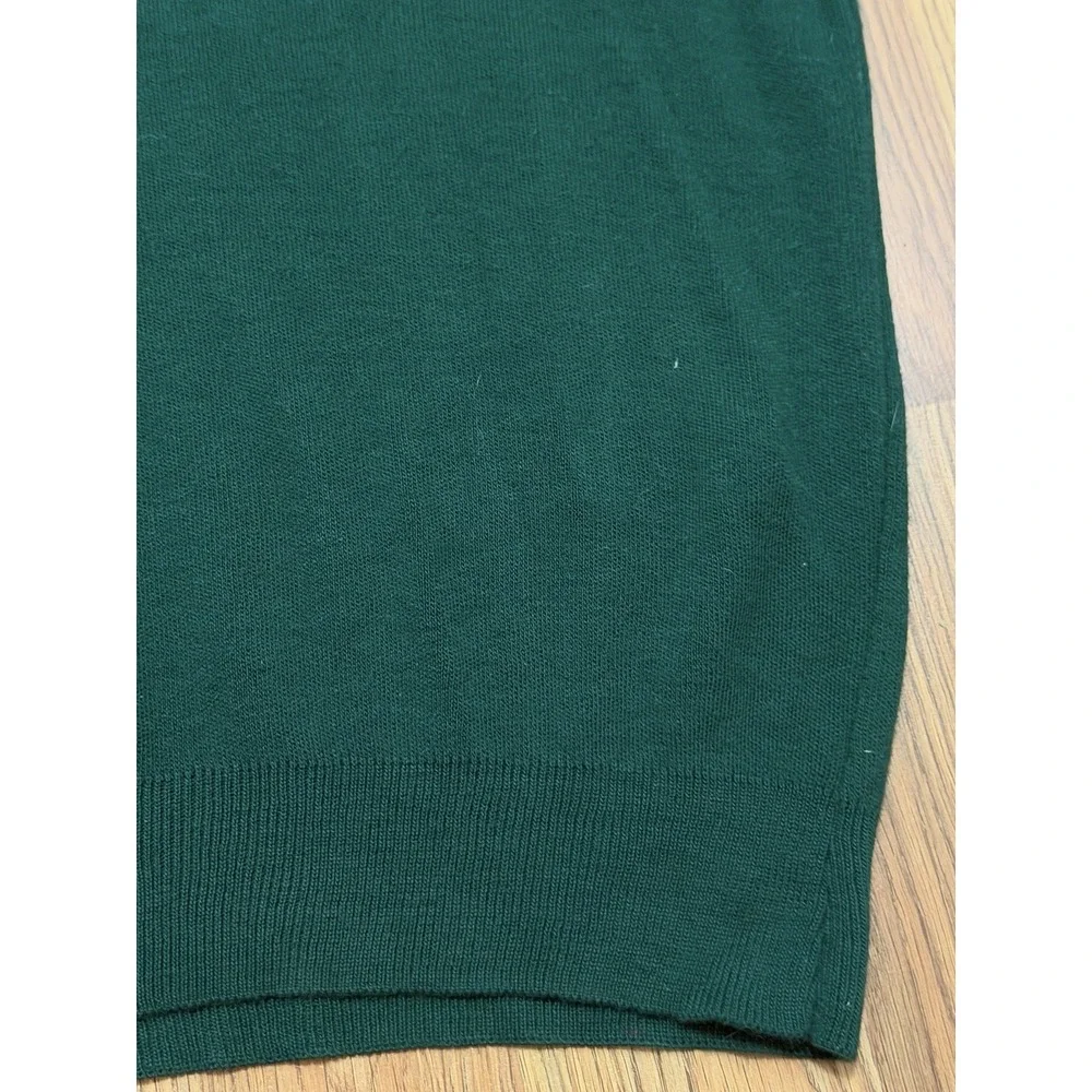 Jantzen Vintage Sweater Vest Mens Large Green V-Neck Made In USA
